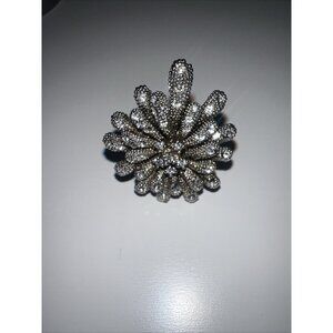 Crystal Absolutely Amazing Bling Statement Ring Huge Sunburst Modern SIZE 7